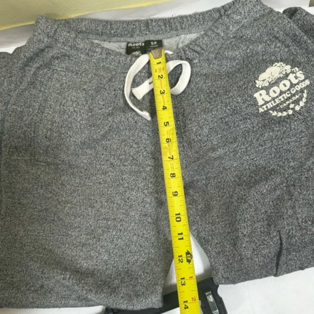 Roots Cotton Salt & Pepper Back Logo Pockets Cuff Sweatpant Track Pants Joggers - Picture 15 of 16